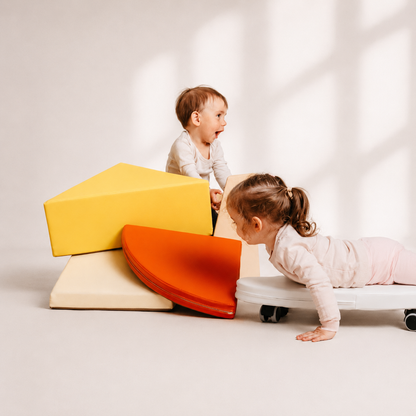 Indoor Play Bundle - Foam Climbing Blocks & Ride-On Toy
