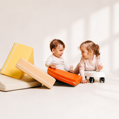Indoor Play Bundle - Foam Climbing Blocks & Ride-On Toy